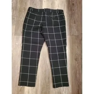 Pantalon Capri Merona - Taille 22W - Gris Rayé Stretch - Occasion Très Bon état